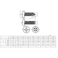 Aço de aço carbono Galvanizado Pan Head Auto -Tapping parafuso